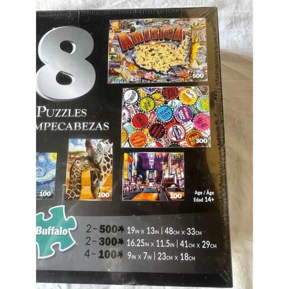 NEW Buffalo Collector's Edition of 8 Jigsaw Puzzles 100, 300 & 500 piece puzzles - Picture 3 of 4